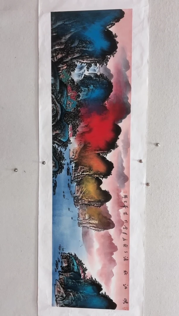 【闪购商品】绘画史龙-六尺对开山水-1210