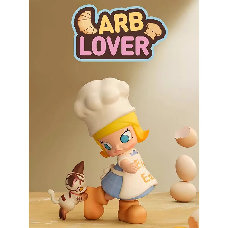 MOLLY面包脑袋系列盲盒手办潮玩蛋糕烘焙入侵小熊面包隐藏款摆件