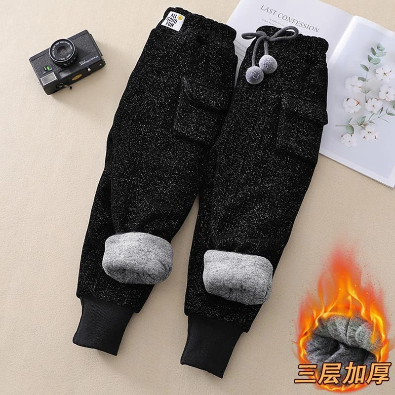 【小扬哥推荐】2023女童棉裤保暖裤宝宝夹棉加绒裤子冬款冬季儿童