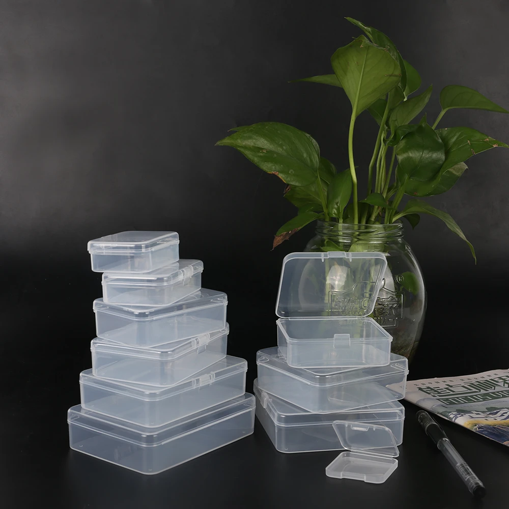 透明塑料盒收纳盒盒子小盒子小方盒迷你小号零件盒元件杂物杂物盒