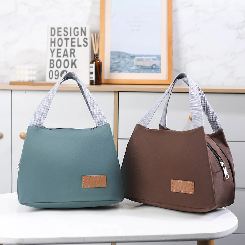 便携手提包休闲时尚小布包上班学生轻便饭盒袋化妆包饭盒袋便当包