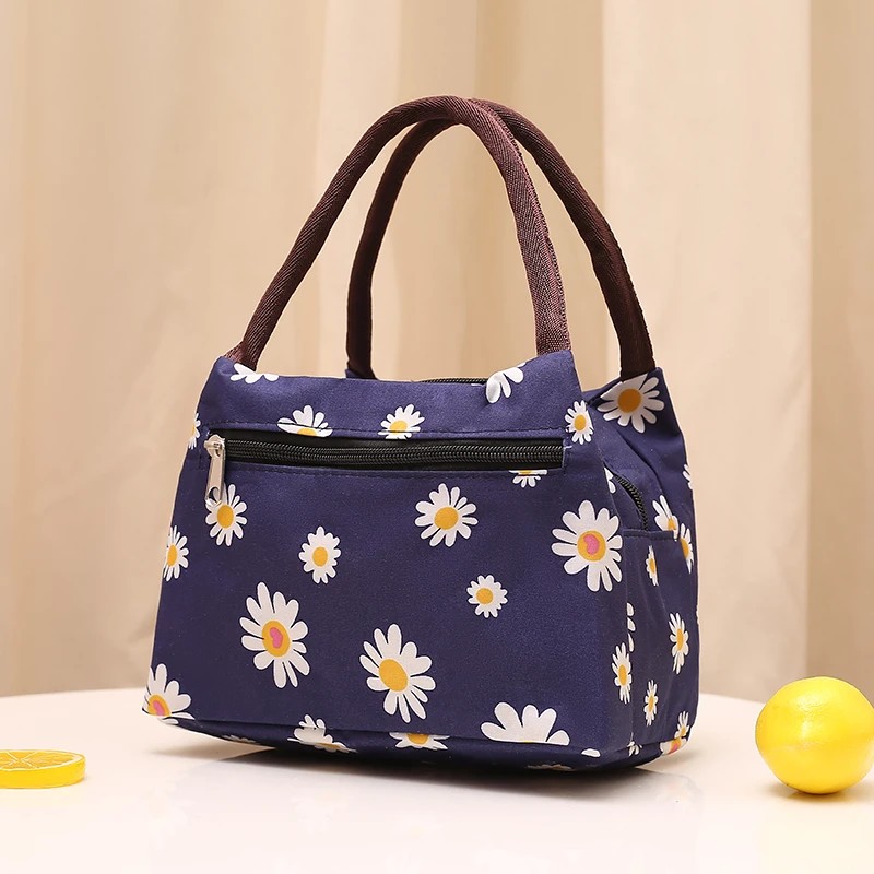 饭盒袋便当包手提包女牛津布手拎妈咪包逛街小方布包化妆包饭包袋