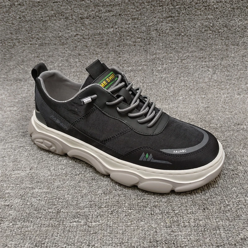 男士冰丝布鞋厚底网面透气舒适休闲板鞋夏季防臭百搭韩版户外鞋潮