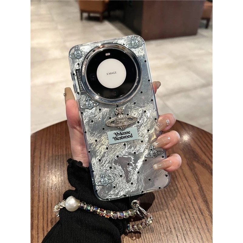 渐变绿色晕染适用华为mate60pro手机壳高级感pura70pro立体星球ma