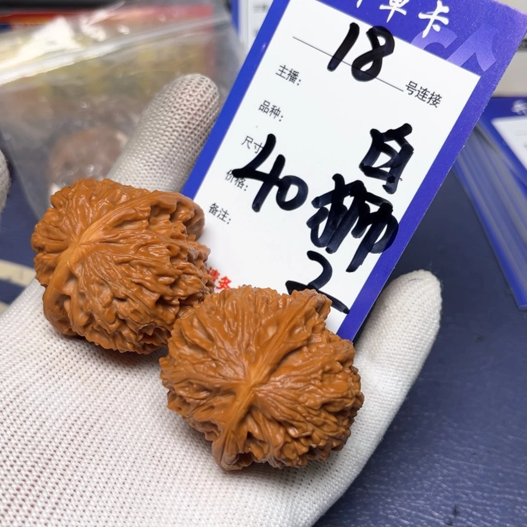 文玩核桃把件白狮子