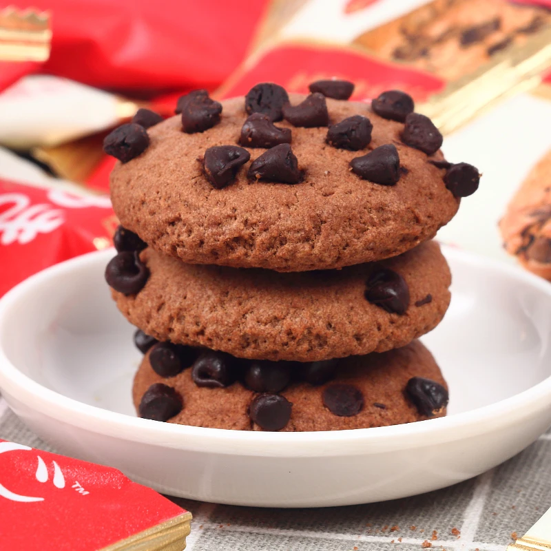 巧克力曲奇饼干丹麦皇冠办公室网红小零食用香脆优选酥脆小吃货干