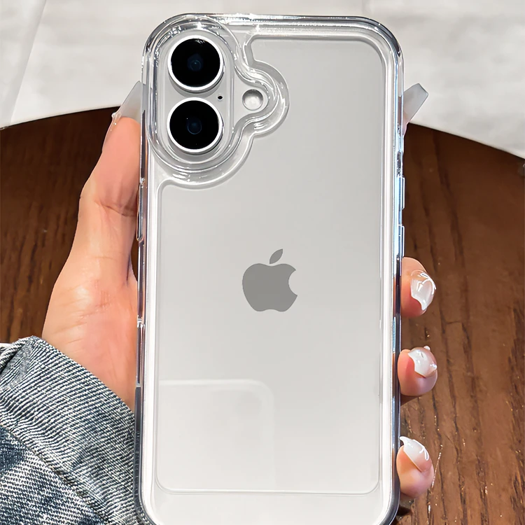高颜值透明适用苹果17手机壳iPhone16promax防摔15全包14软男女13
