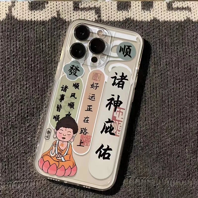 诸神庇护苹果15/14/13太空壳软胶新款ins风防摔潮牌11/xs/xr软壳