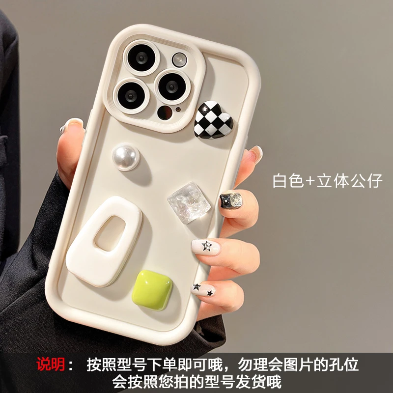 发夹珍珠苹果13手机壳iPhone14promax硅胶软壳xsmax女款全包防摔X