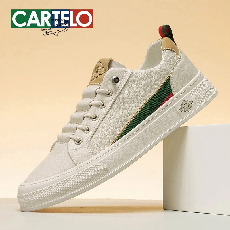 卡帝乐鳄鱼男鞋2025秋季新款透气懒人一脚蹬平板鞋运动休闲皮鞋子