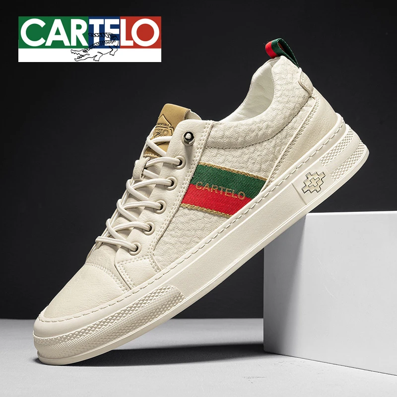 卡帝乐鳄鱼男鞋夏季平底滑板鞋男懒人一脚蹬运动皮鞋男士休闲鞋子