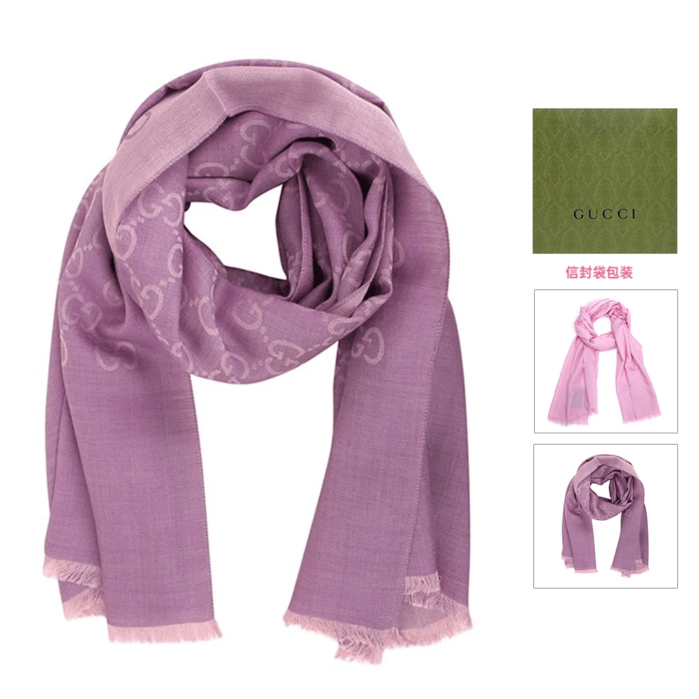 GUCCI/古驰时尚冬季提花柔软时尚百搭冬季丝巾韩版围巾女士165904