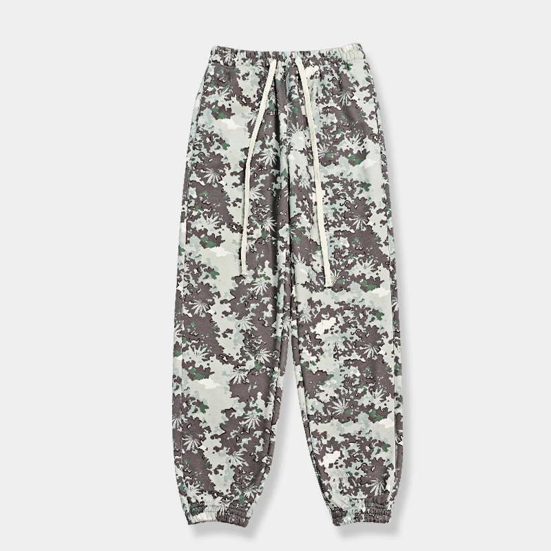 1920 秋冬潮牌迷彩摇粒绒加绒加厚保暖男女休闲裤宽松ins百搭长裤