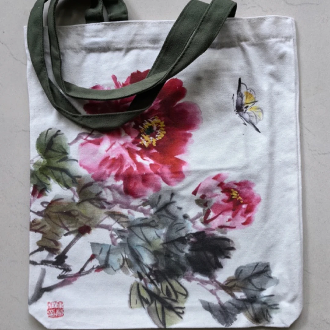 陈葆棣文创帆布包-写意牡丹