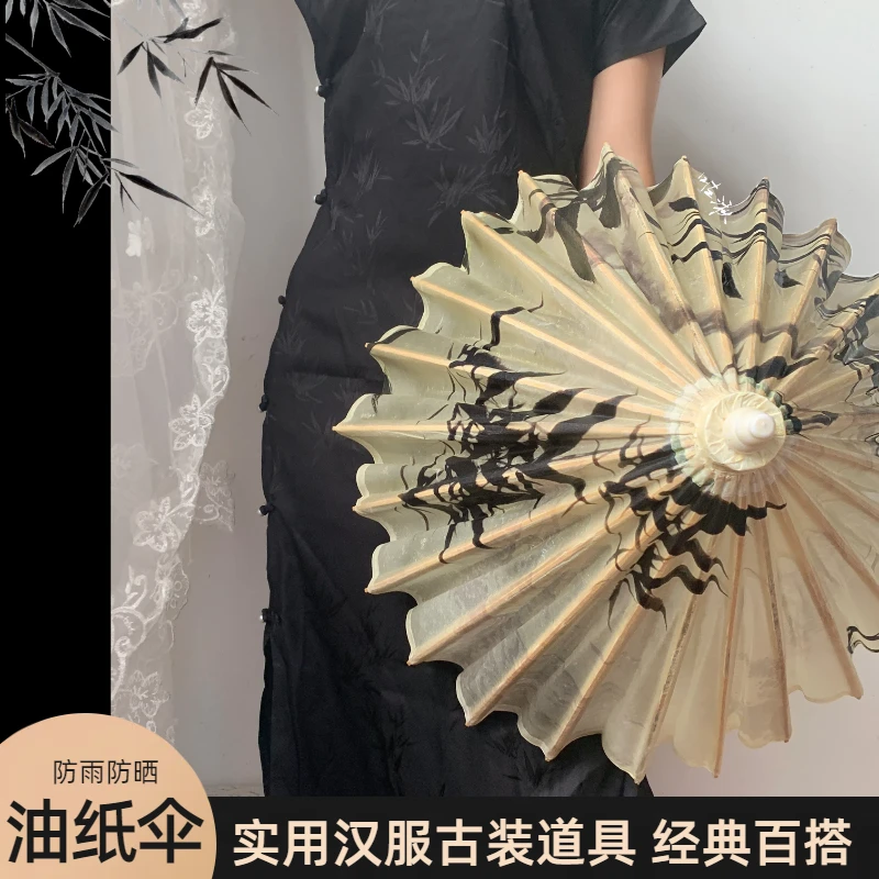 防雨防晒石鼓油纸伞日常百搭经典汉服摄影必备道具清冷感汉服伴侣