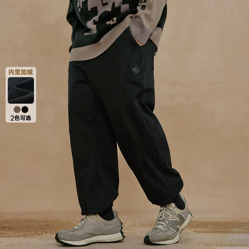【保暖神裤】NMAX大码男装23年秋冬加绒卫裤纯色运动休闲裤DNR042