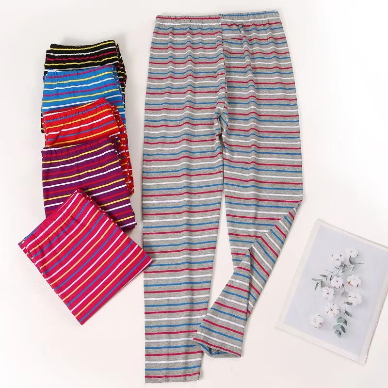 女士莱卡棉弹力秋裤大码高腰内穿线裤中老年薄款保暖裤秋冬衬裤