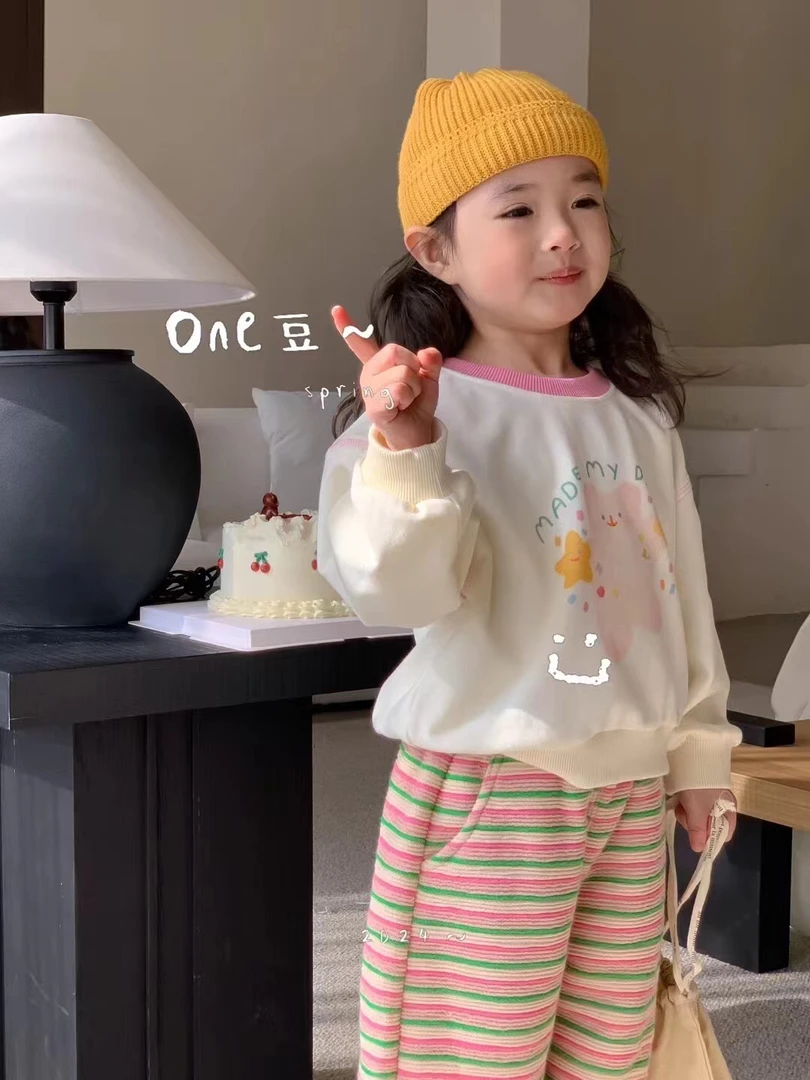 豆芽家24春季运动休闲卫衣套装