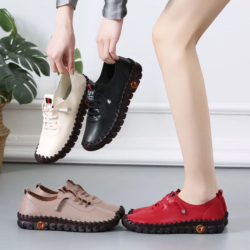 【手工缝线】春秋软底软面防滑耐磨百搭舒适气质休闲单鞋牛筋底2232