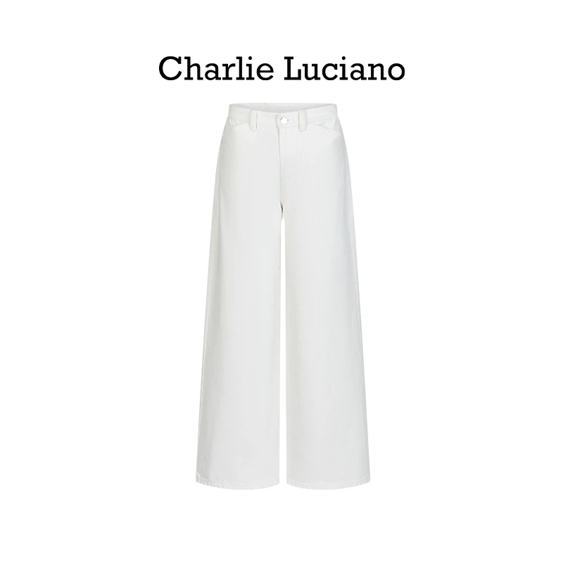 Charlie Luciano牛仔长裤男女2025秋季新款宽松潮流个性百搭裤子