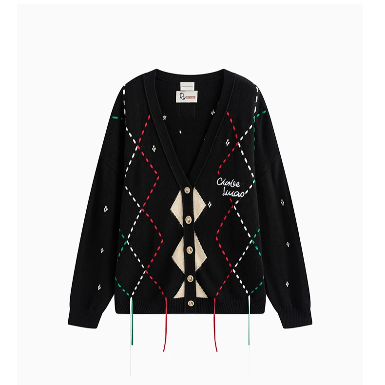 Charlie LucianoX 胡桃夹子联名玩偶穿绳开衫宽松休闲男女毛衣潮