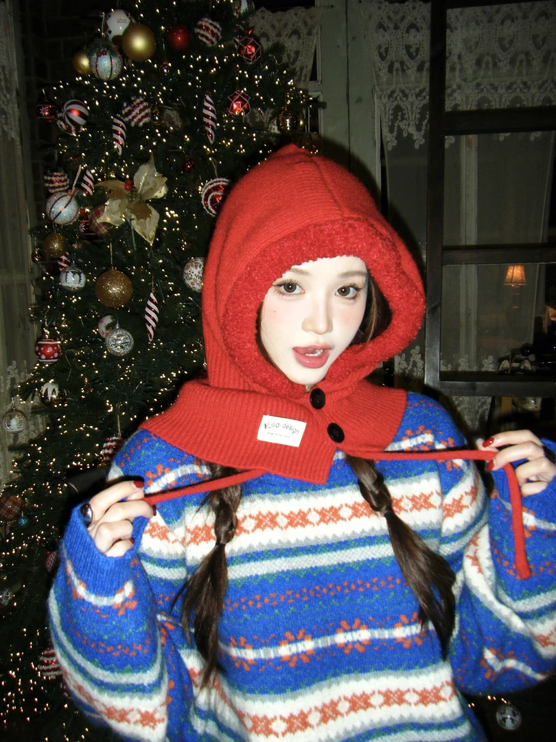 不冷BULENG 红色帽子