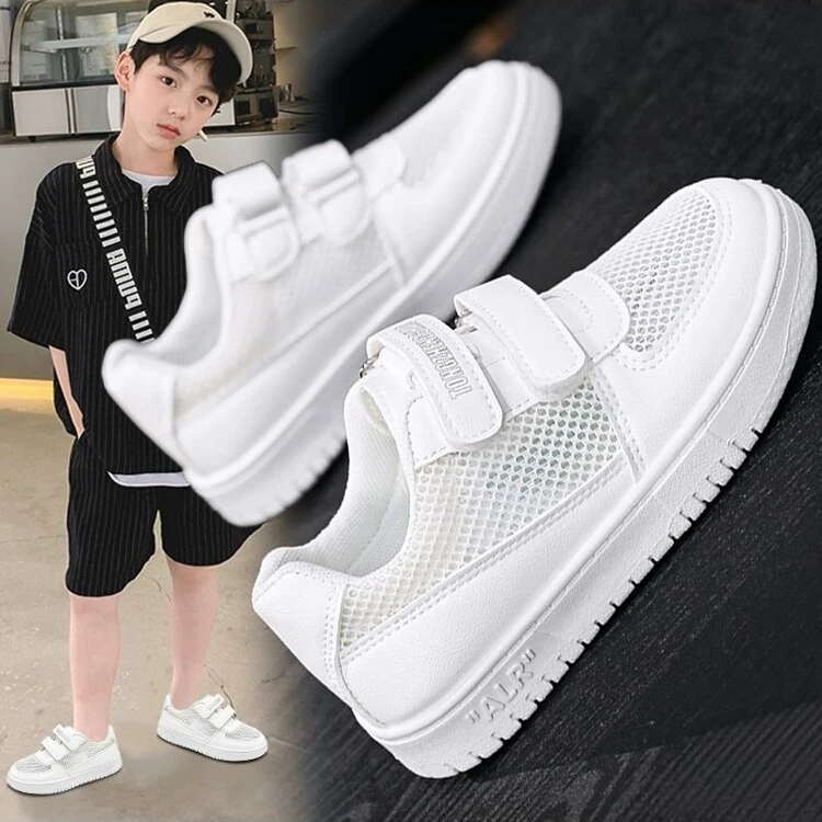 小白鞋女童鞋子2025新款春秋款夏季春款网鞋透气板鞋儿童鞋子男童