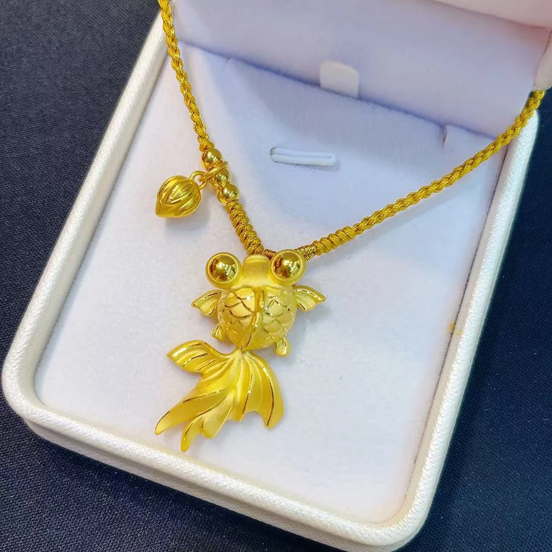 足金999金鱼编绳