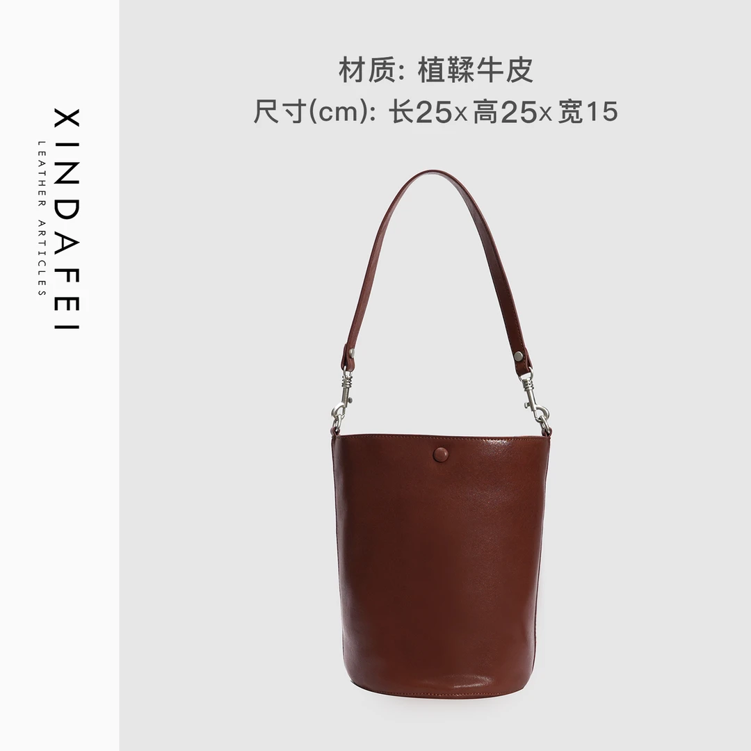 时尚单肩8F217焦糖色轻奢手提包斜挎女包