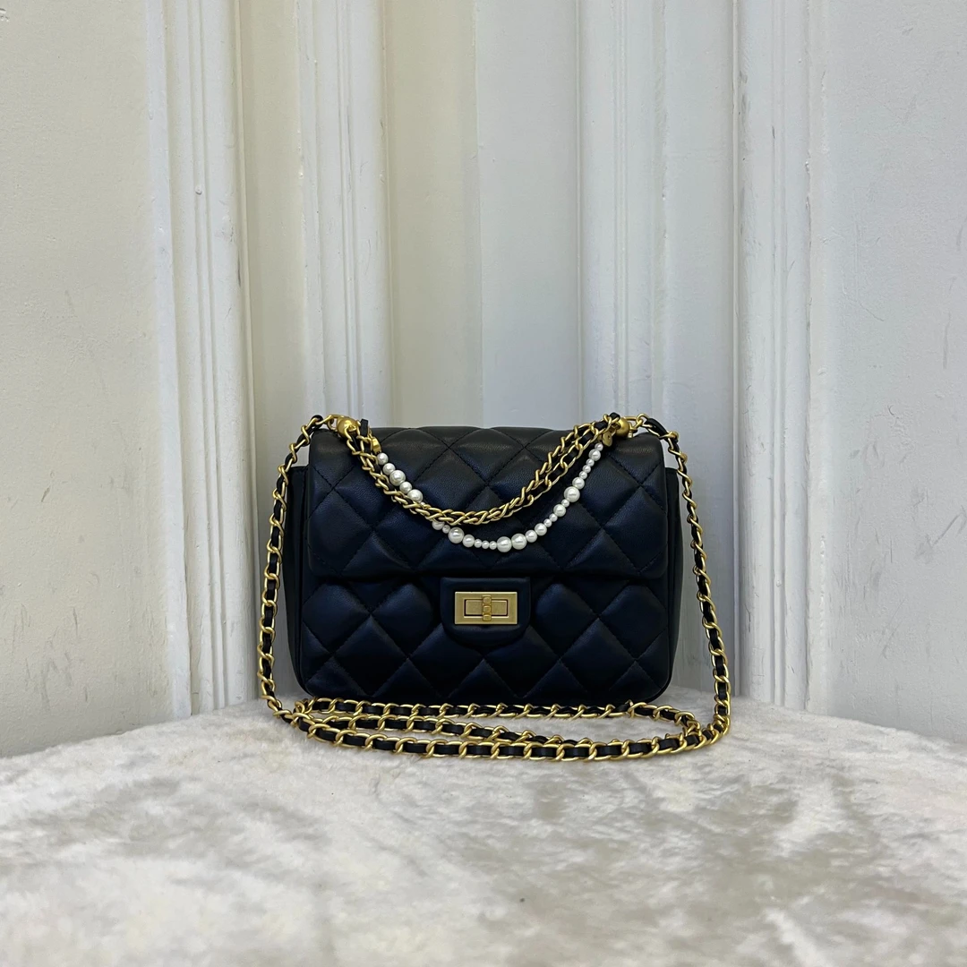 时尚轻奢2X646黑色经典单肩斜挎女包