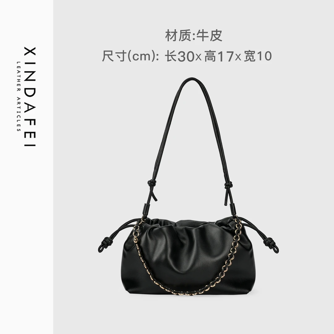 时尚单肩8K508黑色轻奢手提包斜挎女包