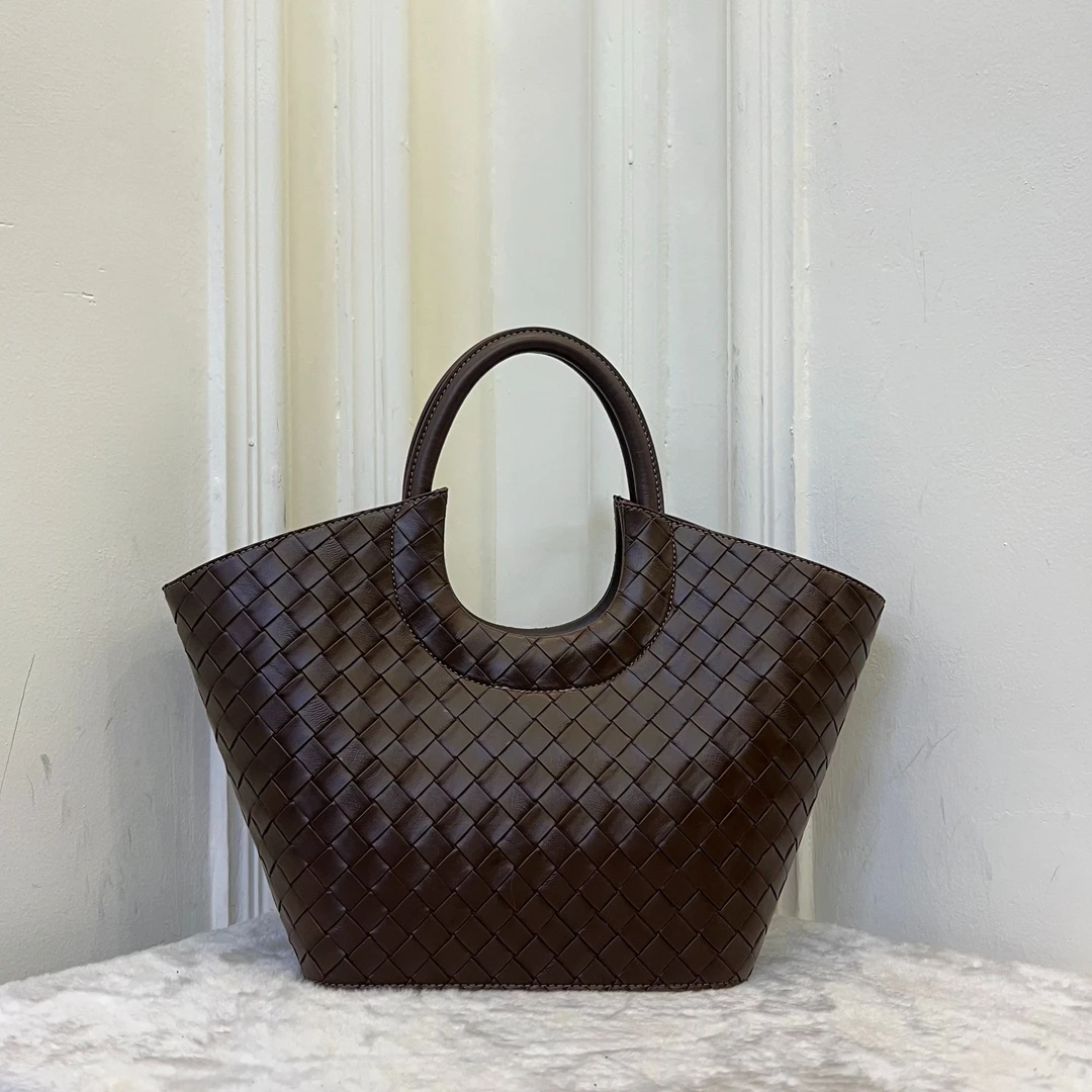 时尚轻奢7559咖啡色编织包经典手提斜挎女包