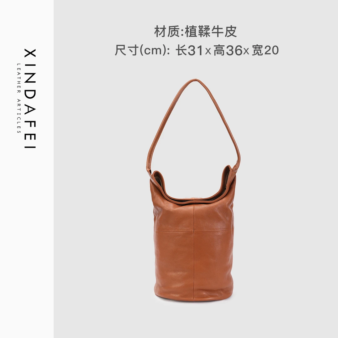 时尚单肩10B10棕色轻奢腋下包女包
