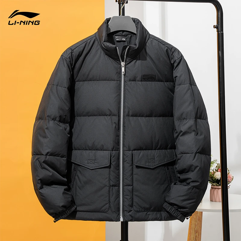 LI-NING/李宁羽绒服男冬季新款运动鸭绒加厚保暖外套正品运动服
