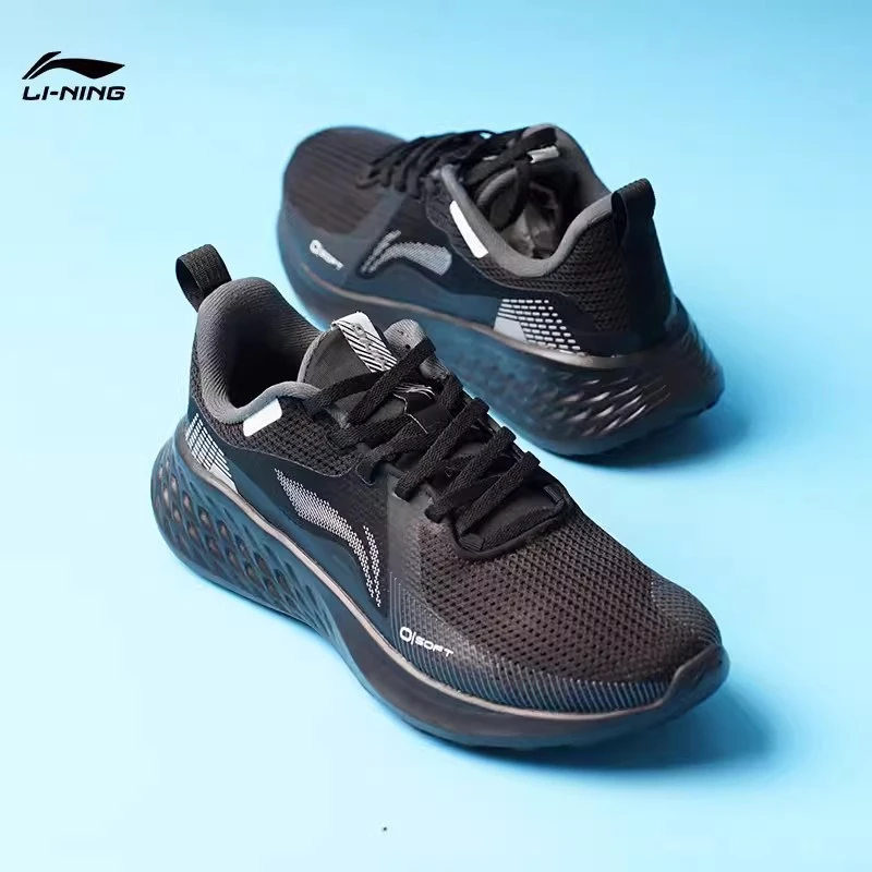 LI-NING/李宁男鞋跑步鞋2024春秋网面透气跑鞋减震通勤跑鞋运动鞋