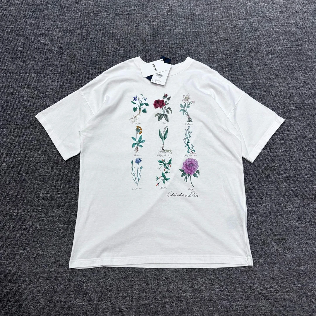 全新/发售价7200/Dior/迪奥/2024年新款/花卉印花短袖/M码