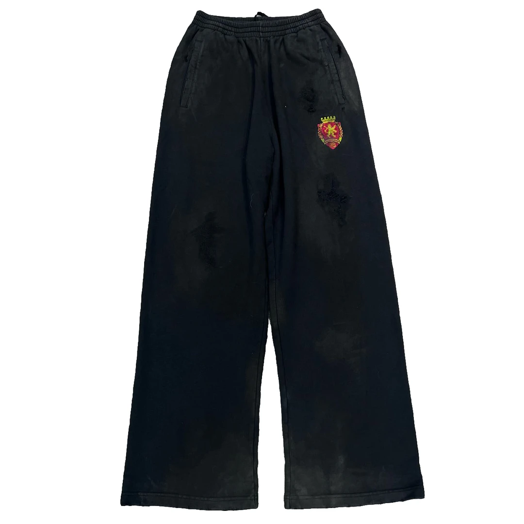 Balenciaga/巴黎世家/曼联长裤/破坏/泥染/S码/准新