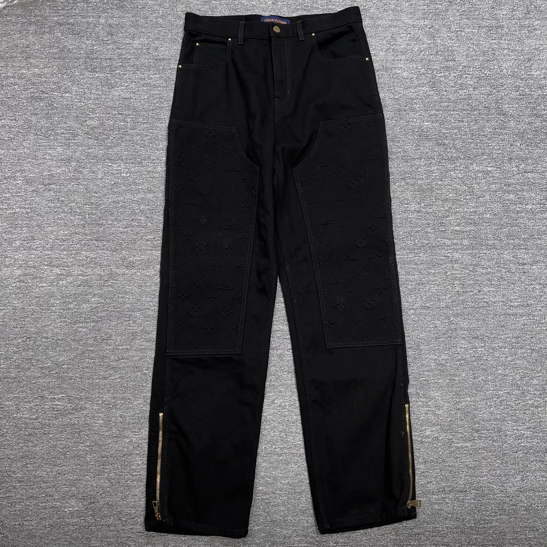 全新/LouisVuitton/lv/伐木牛仔裤32码/牛仔长裤/满印Logo
