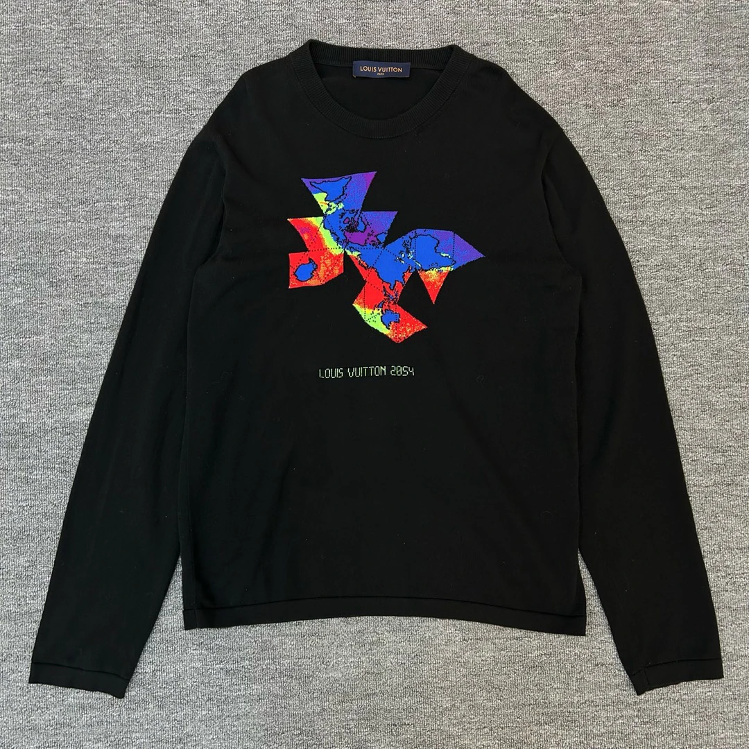 99新/XXL码/LouisVuitton/路易威登/2054系列/嵌花圆领长袖针织衫