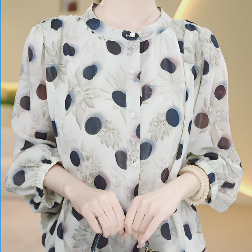 直播专属2杭州专柜高端大码青慕点点上衣ZF-G100