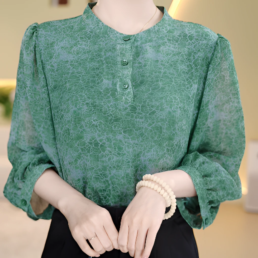 直播专属杭州专柜高端大码翡翠绿上衣ZF-G98