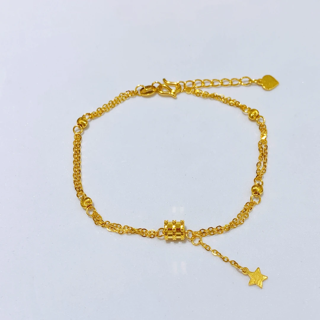 足金999 流苏路路通手链0555