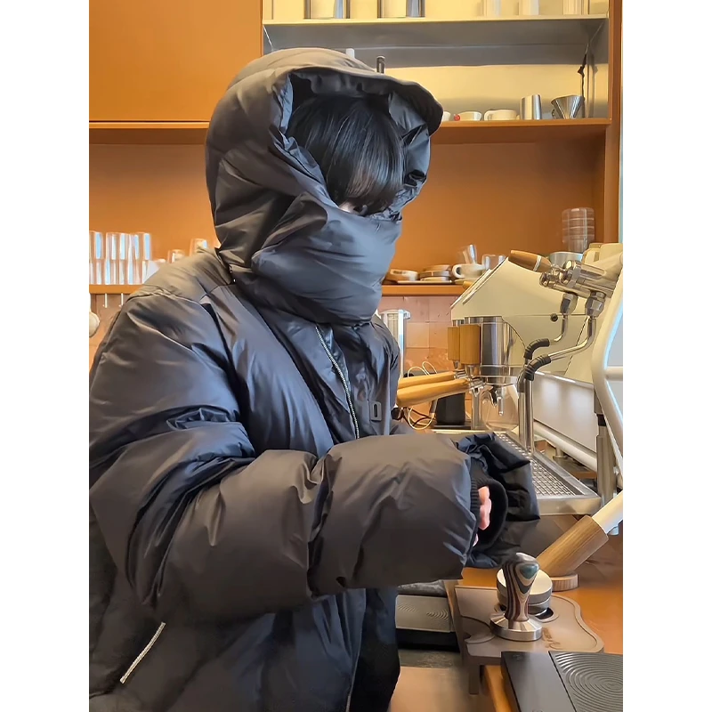 taichiism可拆卸帽子羽绒棉服男冬季加厚防风保暖棉衣面包服外套