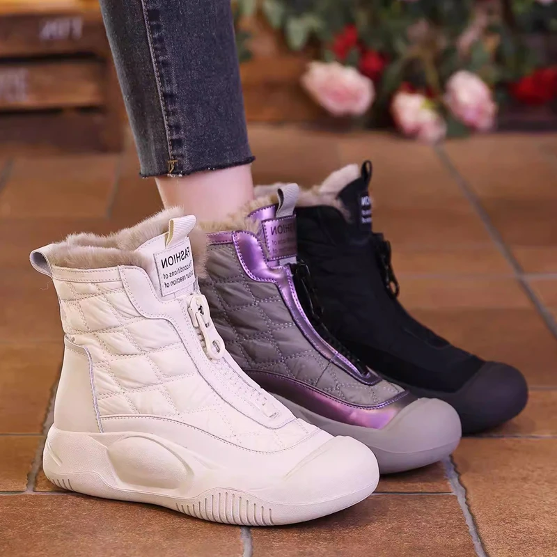 爆款雪地靴女2024新款短靴冬季加绒加厚保暖棉靴厚底防滑东北棉鞋