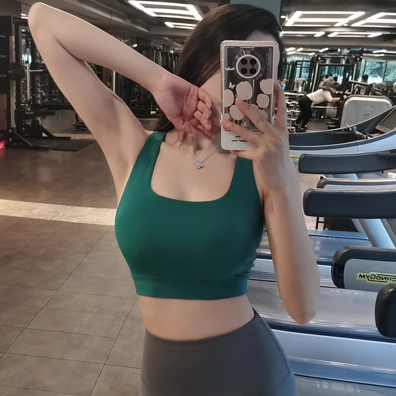 宋站网红美背运动内衣夏防震聚拢定型文胸外穿瑜伽服背心健身bra