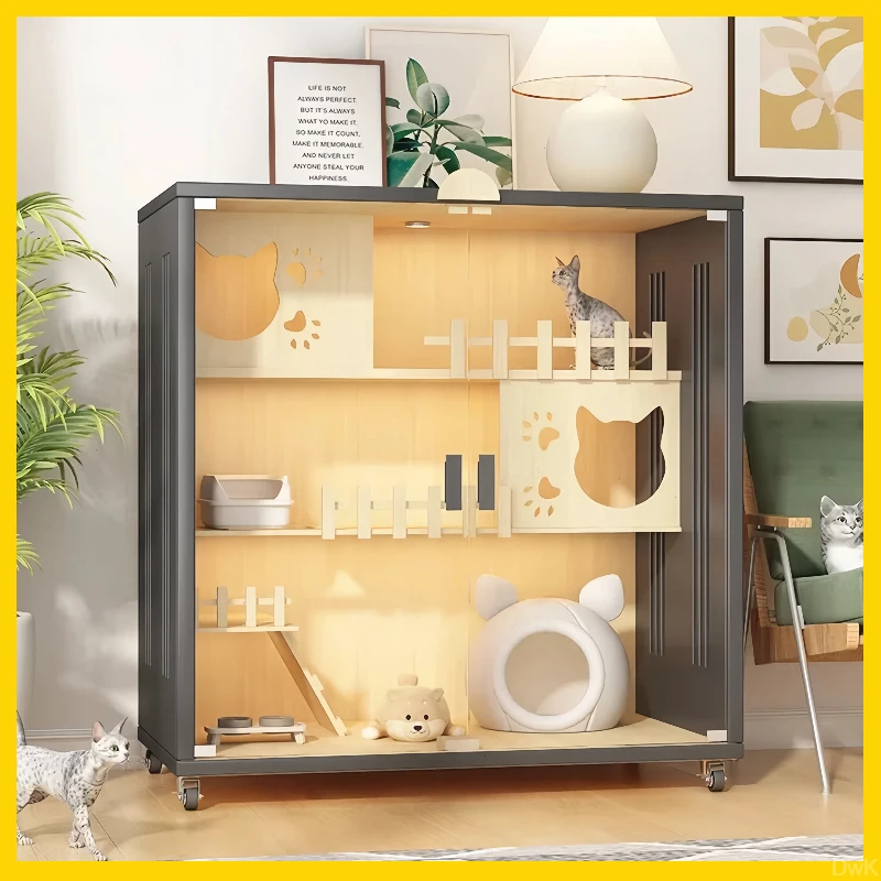 家用猫别墅方便猫笼子室内窝猫屋豪华自由空间超大猫咪房子猫柜子