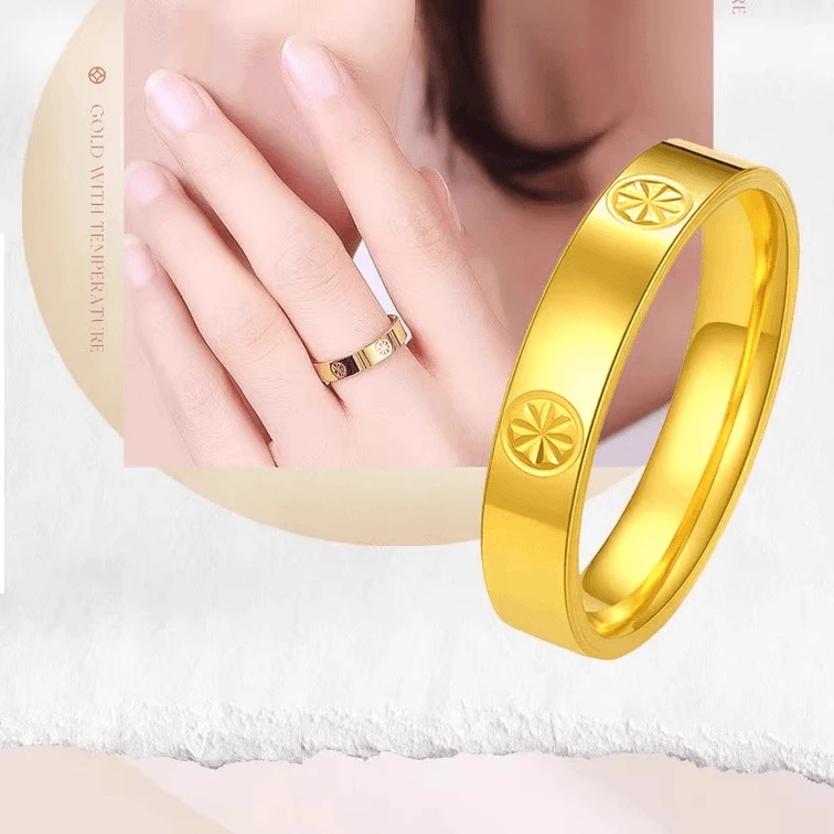 足银戒指 窄卡家同款钻纹戒指简约素圈光面指环时尚情侣百搭对戒