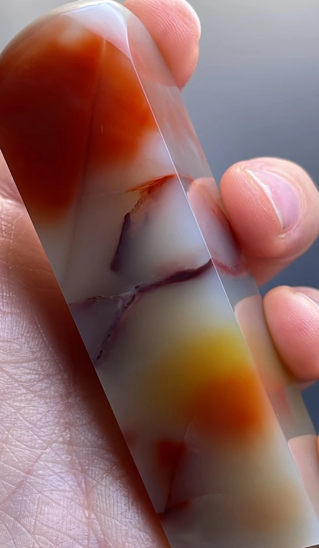 精品俏色彩冻老挝素章2✖️2✖️7.7cm