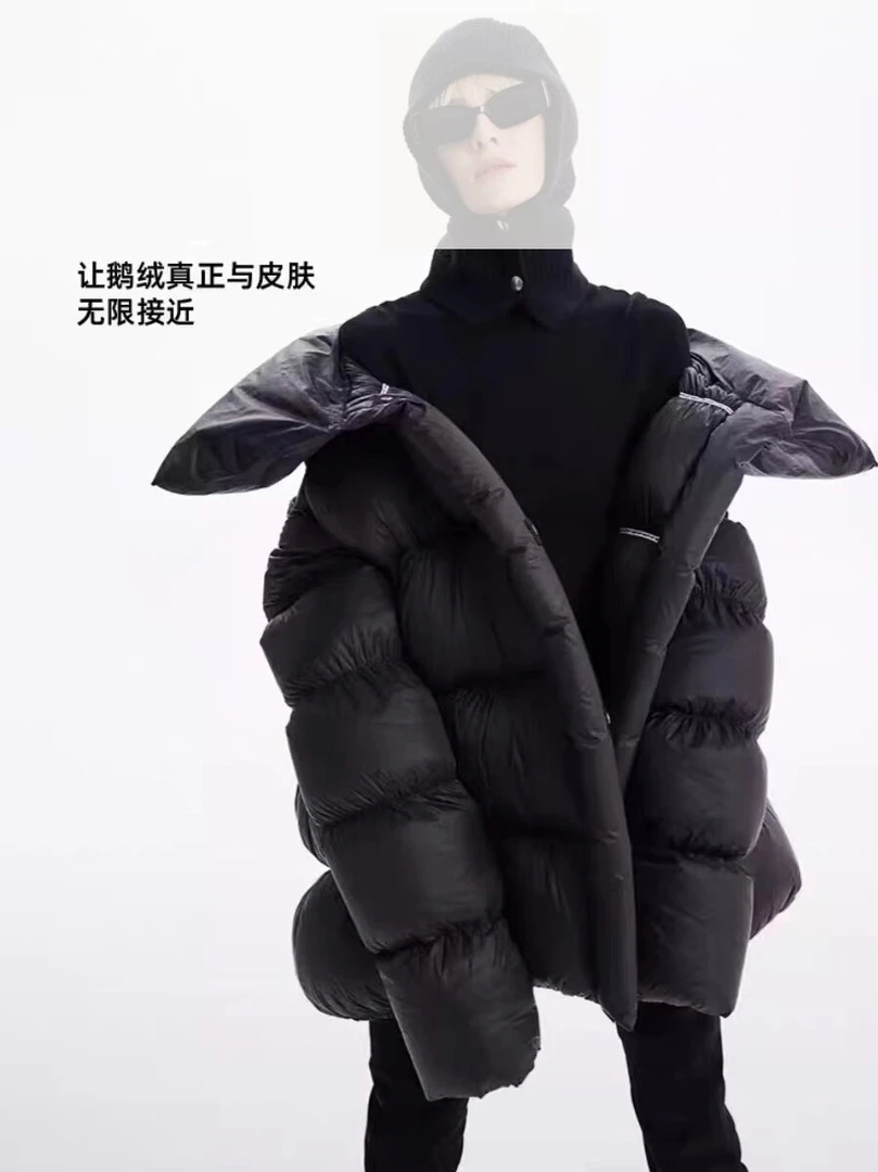 纯色休闲长袖保暖常规直筒型女士短款女冬季鹅绒