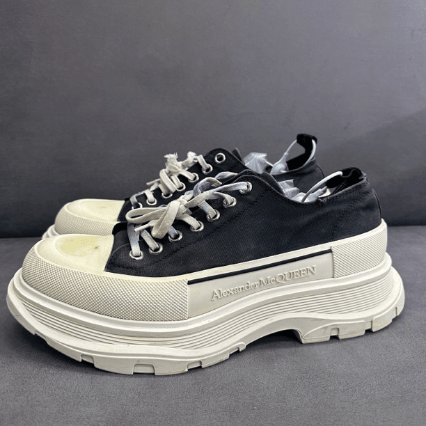 45码/亚历山大麦昆 白黑/B345/休闲鞋/95新无原盒/